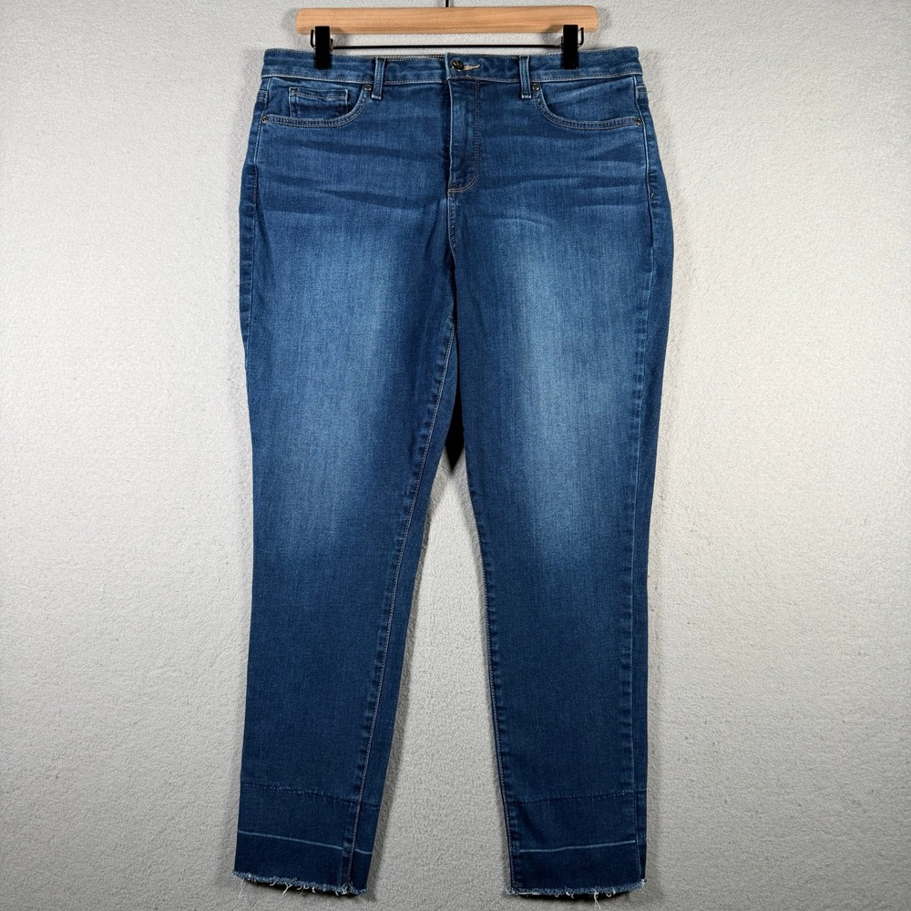 NYDJ Ami Skinny Ankle Blue Jeans Lift Tuck MDNMAA2441 Womens 14